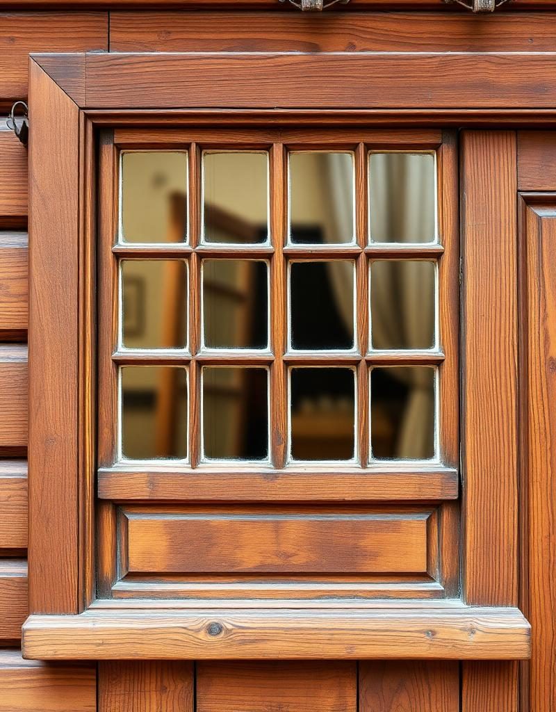Gerenoveerd houten kozijn